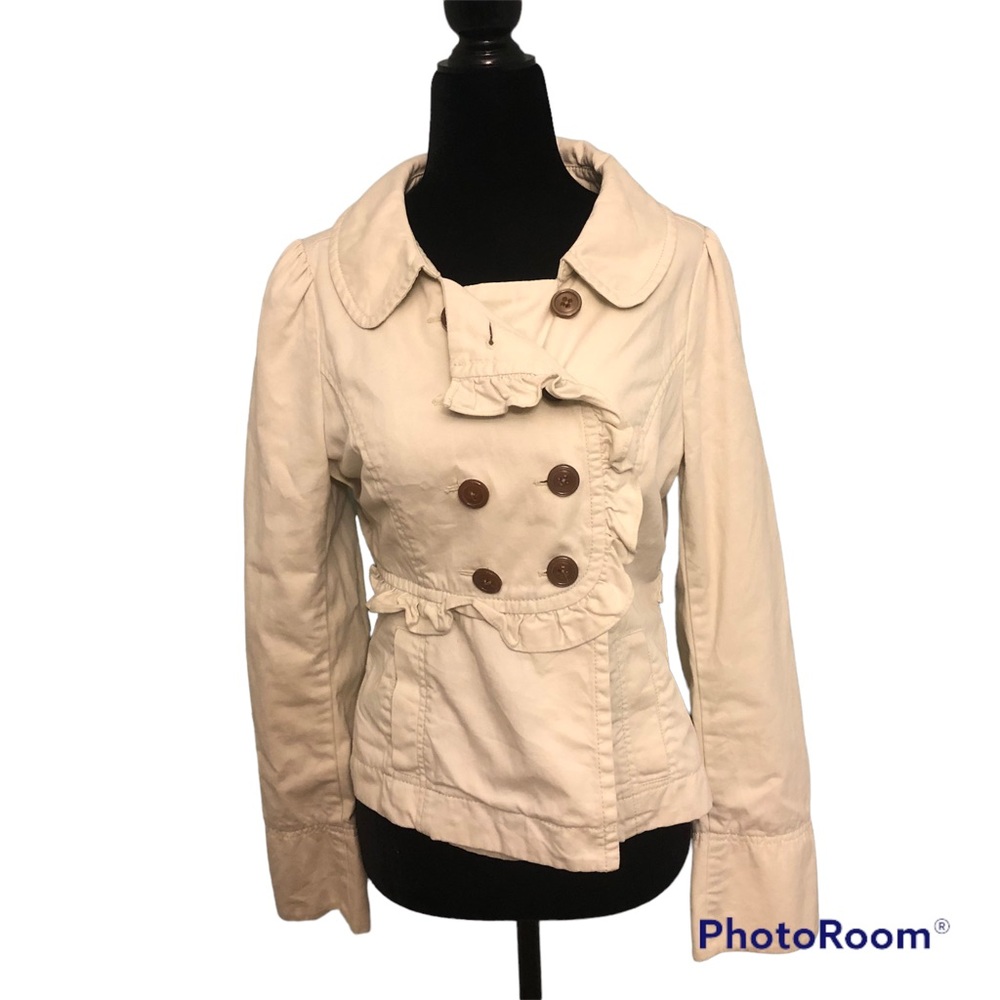 Anthropologie Idra button closure cream colour jacket/coat size 4